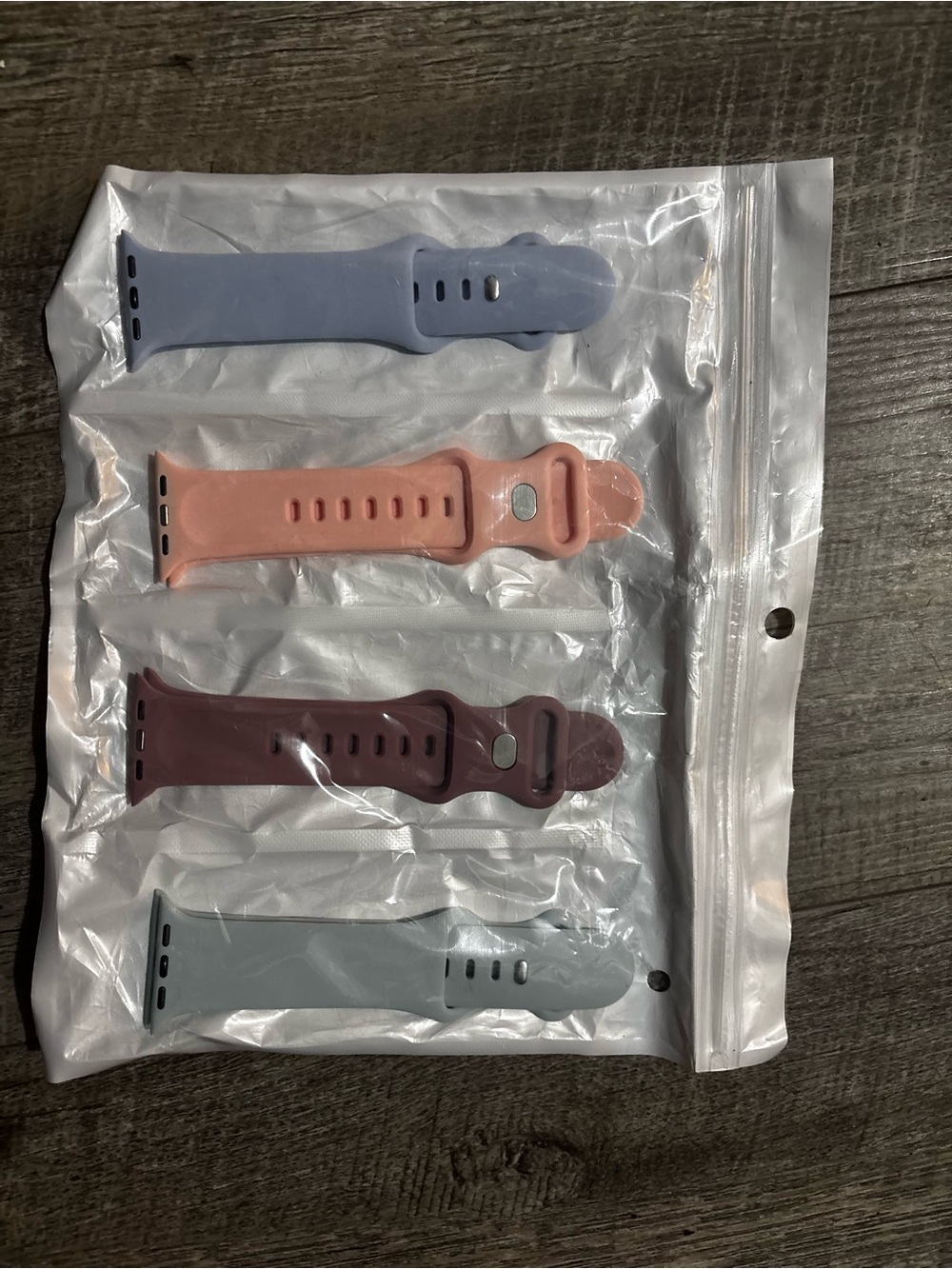 Silicone Replacement Watch Bands - Set of 4 (Blue, Pink, Burgundy, Gray)
